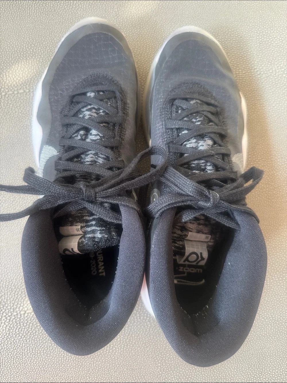Nike KD Black and White High-Top Athletic Basketball Shoes